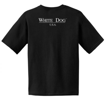 Kids' White Dog T-Shirt #301 classic black -back