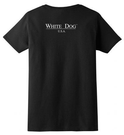 Ladies' White Dog T-shirt classic black - 701-back