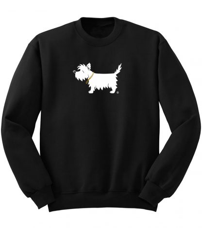 White Dog Sweatshirt #503, classic black .