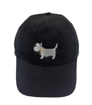 White Dog Cap / Westie Ball Cap #504 classic black