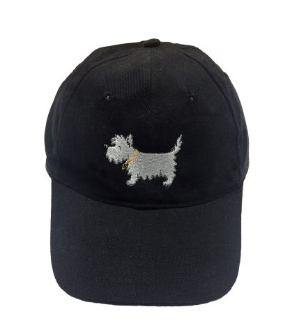 White Dog Cap / Westie Ball Cap #504 classic black