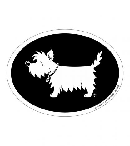 white dog sticker westie sticker #505