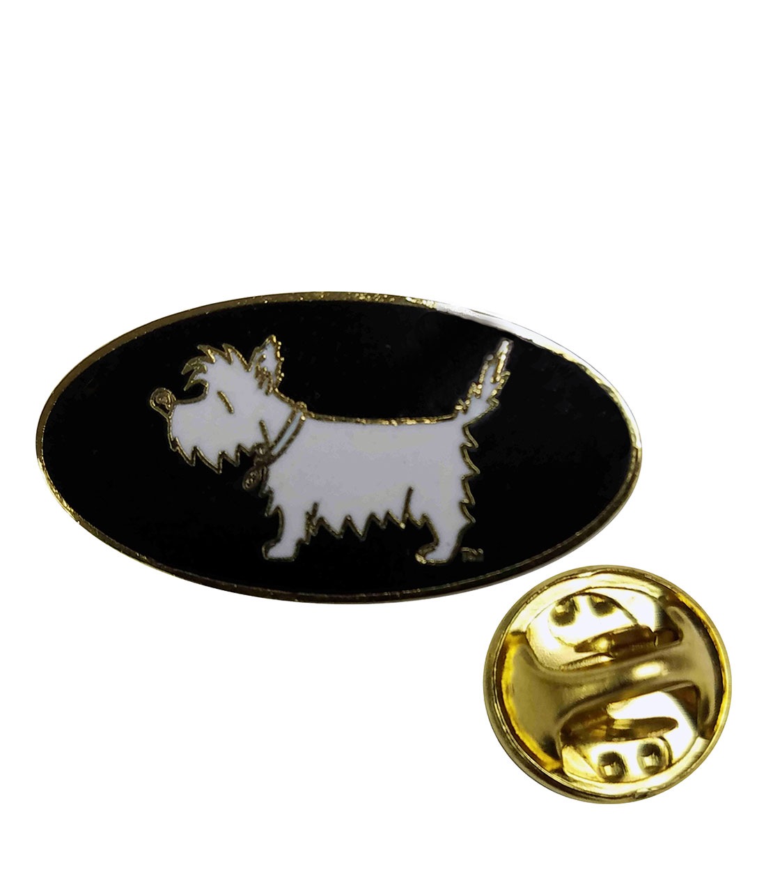 westie pin white dog lapel pin cloisonne