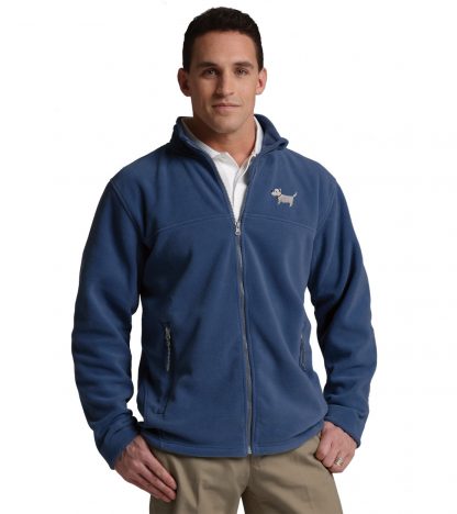 Westie Fleece Jacket / White Dog Fleece Jacket 516 fleece jacket Rainy Blue Model