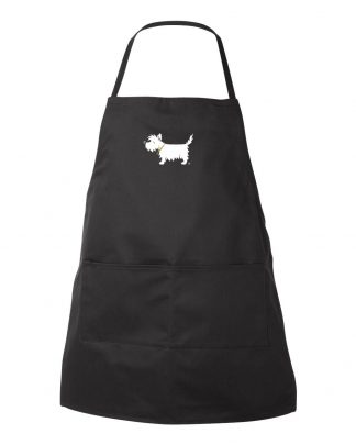 Westie Chef's Apron / White Dog Apron #519