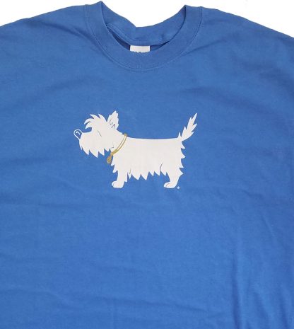 White Dog T-Shirt Sale Clearance_520-Azure-Blue